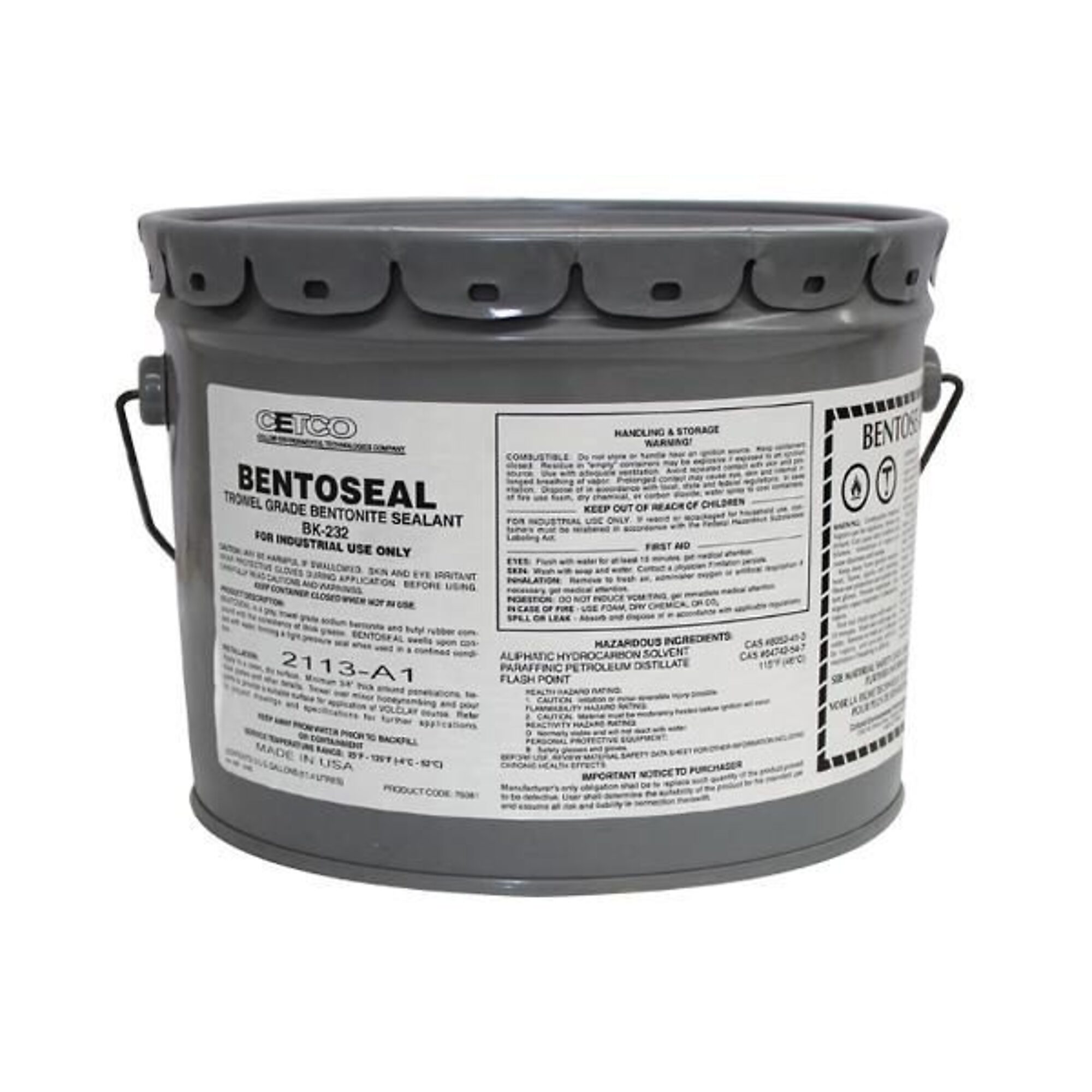 Cetco Bentoseal Trowel Grade Sodium Bentonite Sealant 3 Gallon